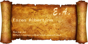 Eszes Albertina névjegykártya